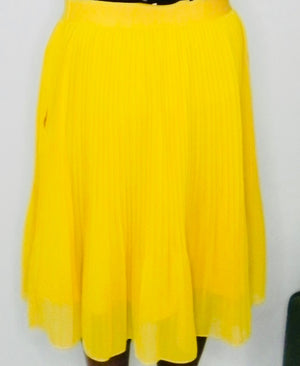 Rebekah Mustard Maxi Pleated Skirt