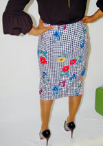 Martha Rose Checkers Pencil Skirt