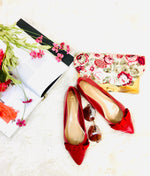 Eunice Red Flats Shoes